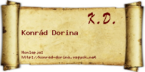 Konrád Dorina névjegykártya